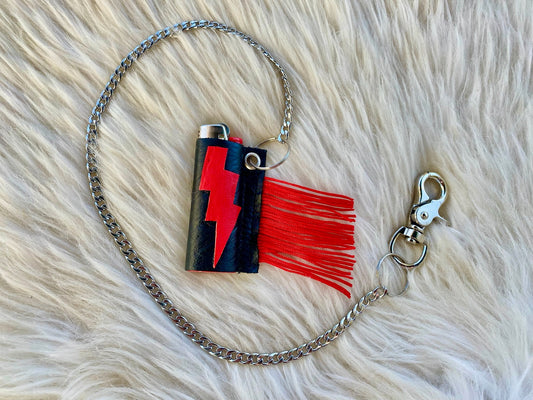 Rock n' Roll Lighter Case w/ Red Fringe