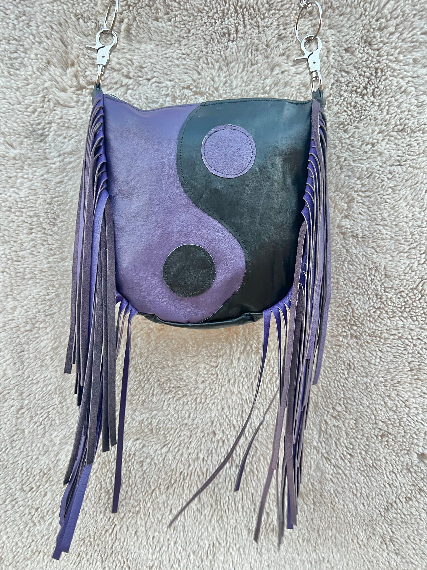 Amethyst Yin Yang Biker Bag