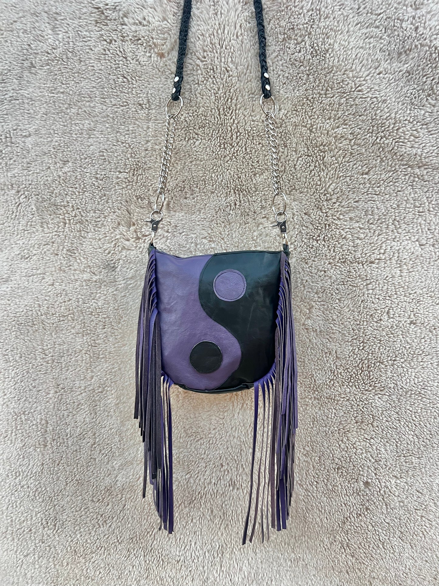 Amethyst Yin Yang Biker Bag