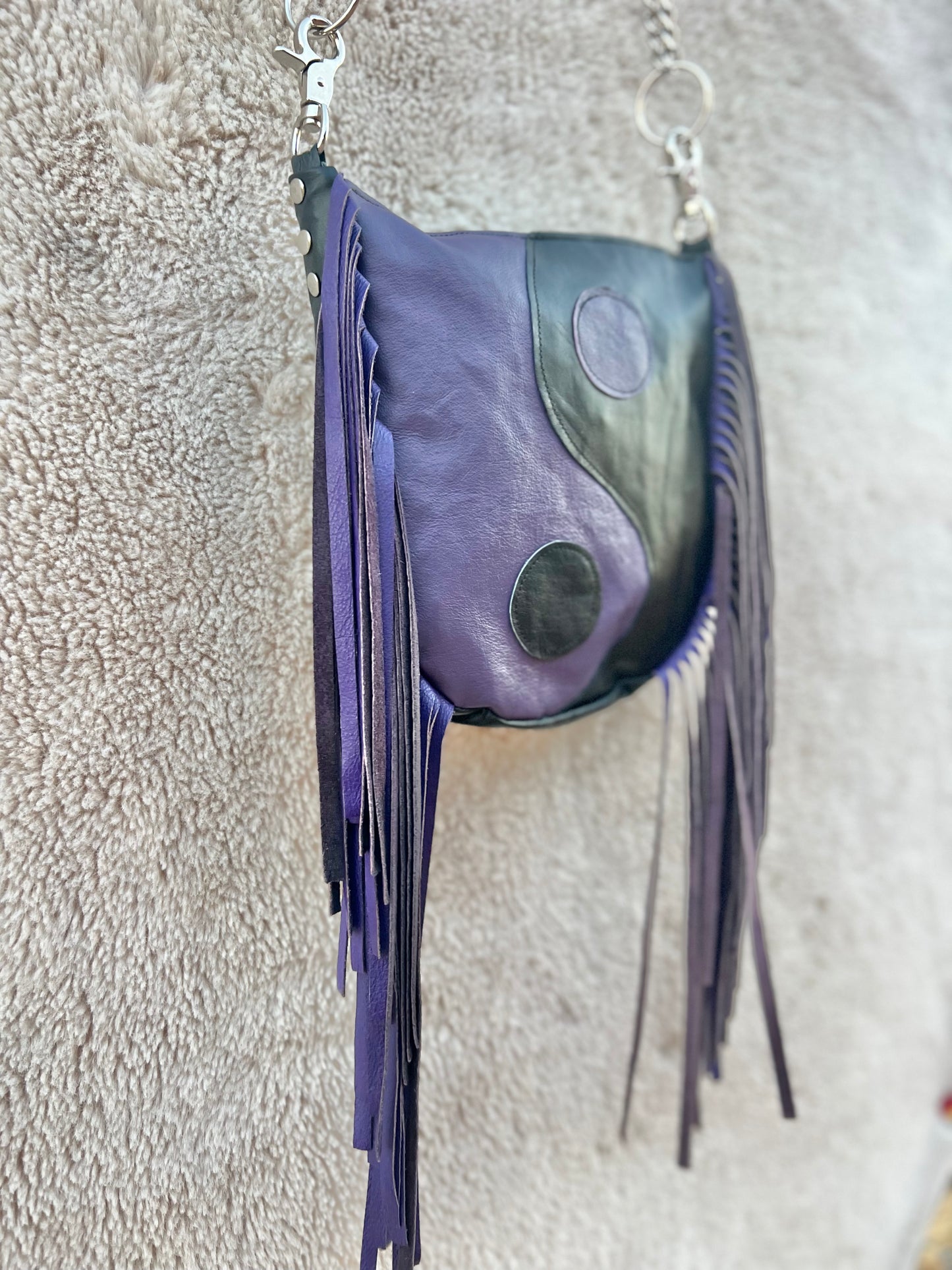 Amethyst Yin Yang Biker Bag