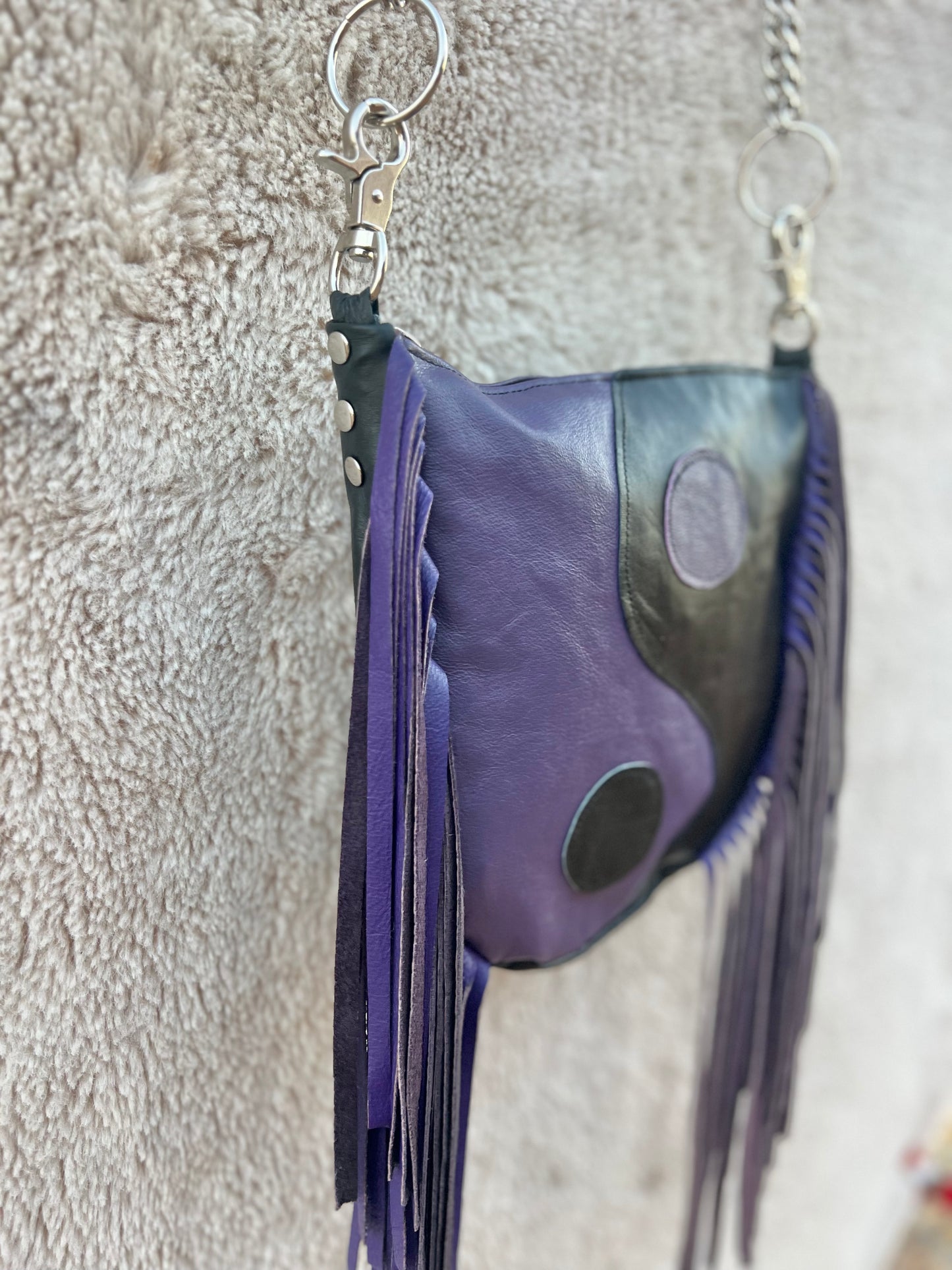 Amethyst Yin Yang Biker Bag