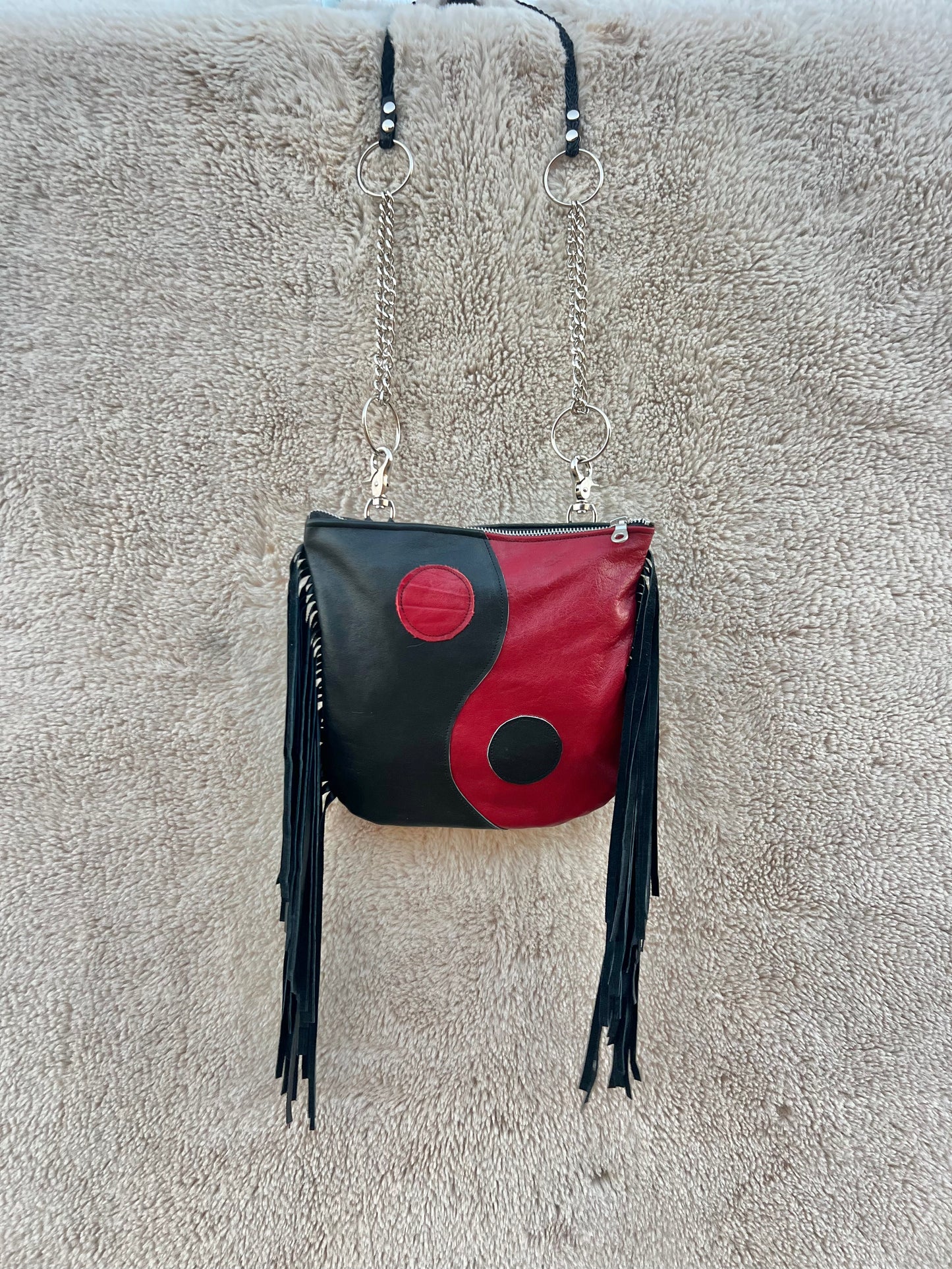 Red Yin Yang Purse/Belt Bag