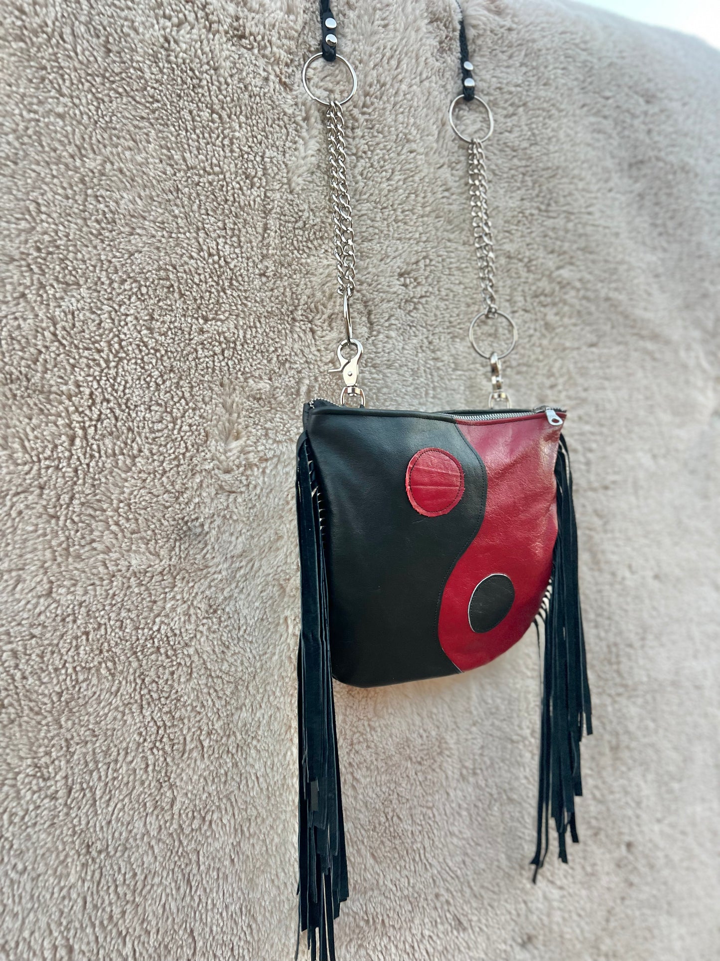 Red Yin Yang Purse/Belt Bag