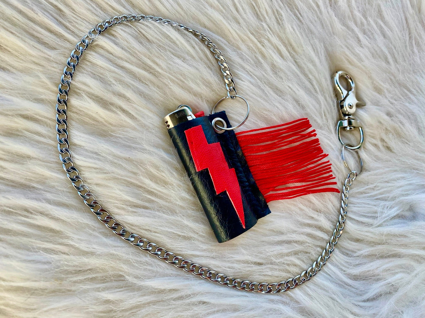 Rock n' Roll Lighter Case w/ Red Fringe