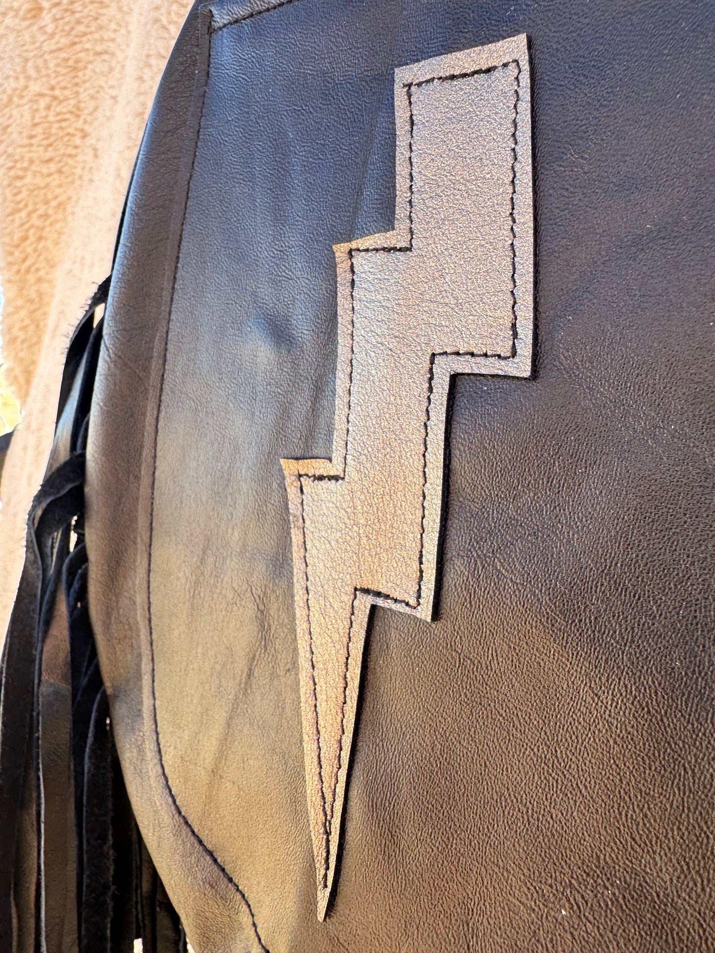 Silver Flame Biker Bag