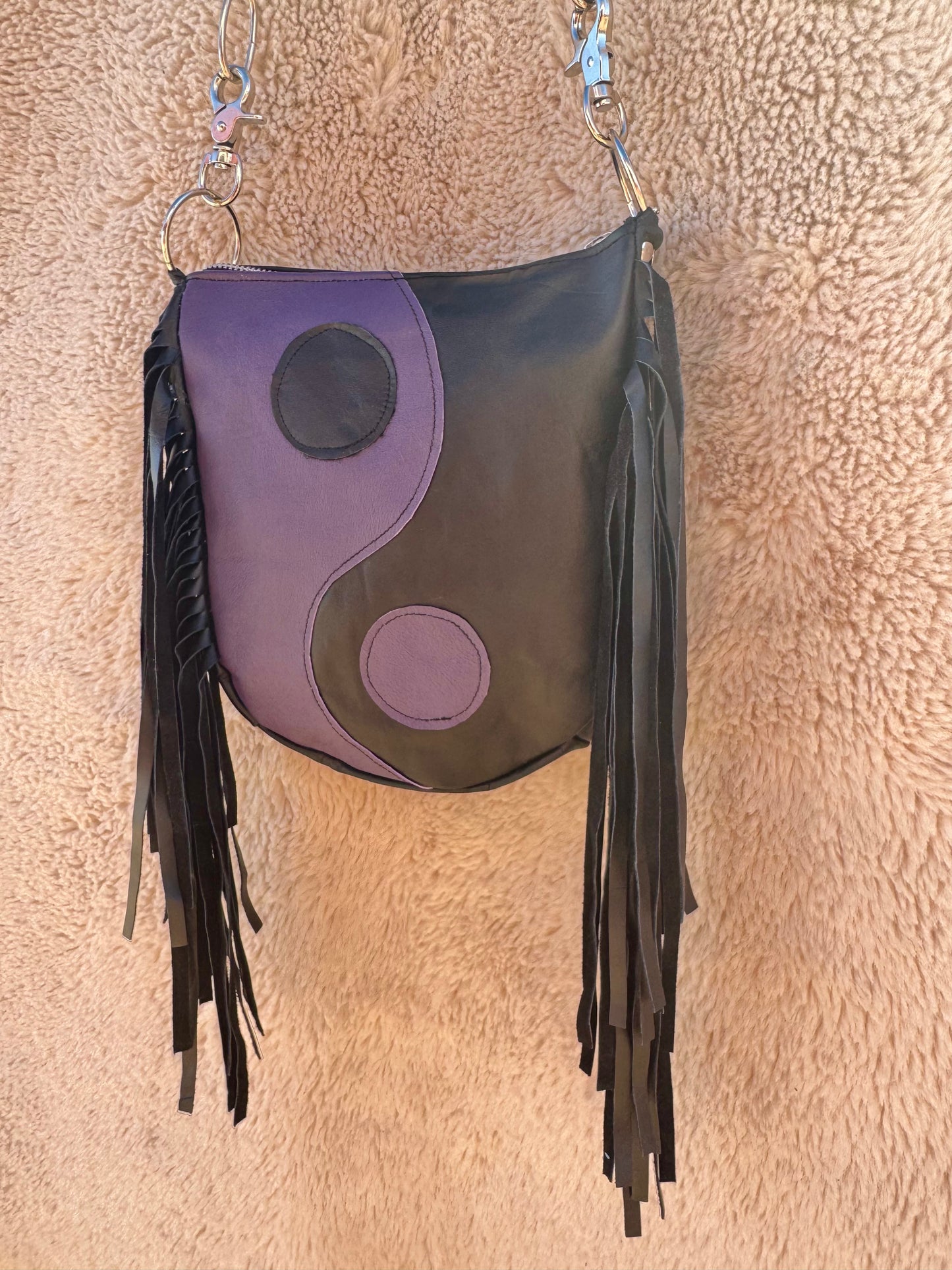 Purple Yin Yang Rider Handbag