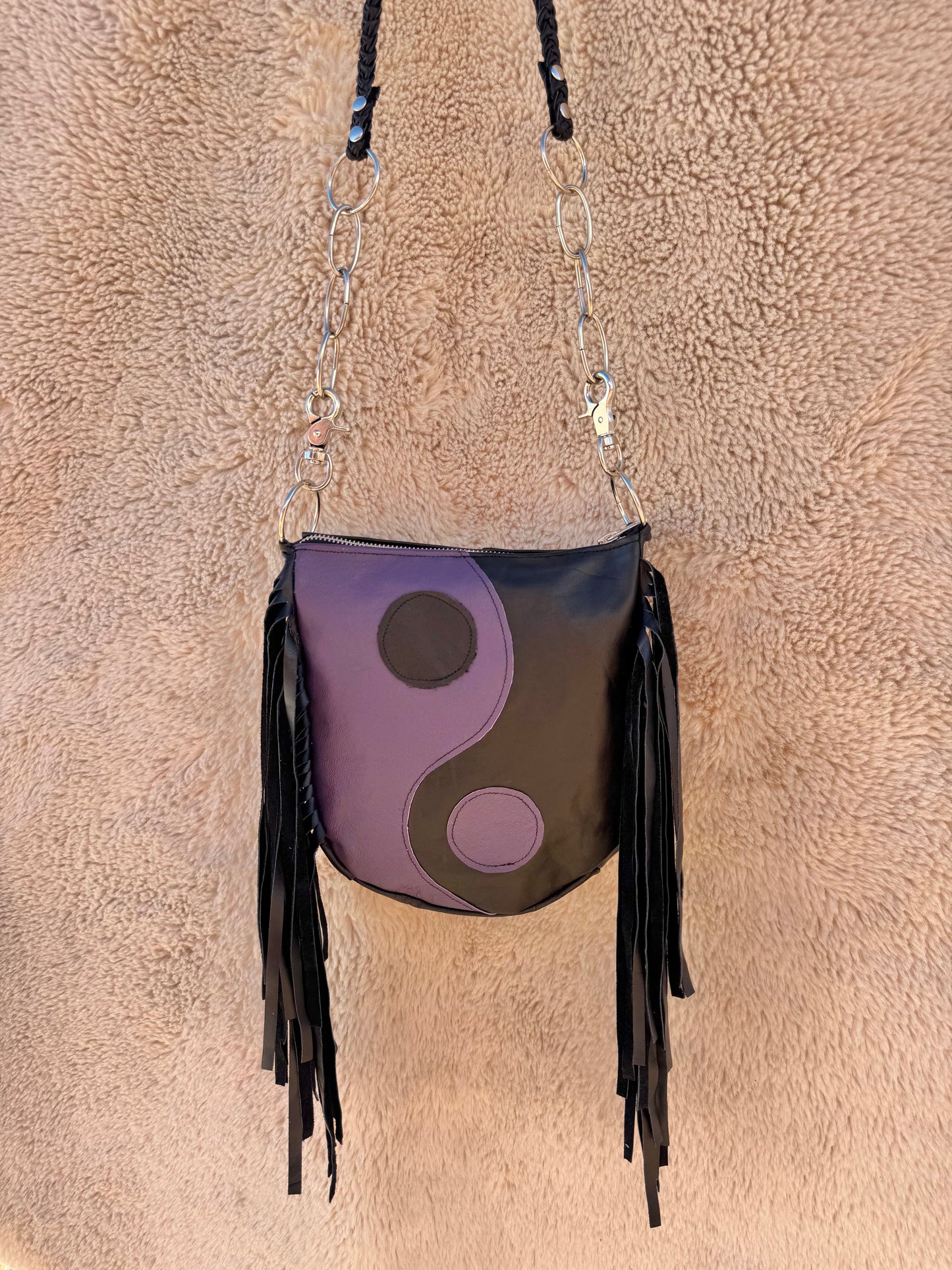 Purple Yin Yang Rider Handbag