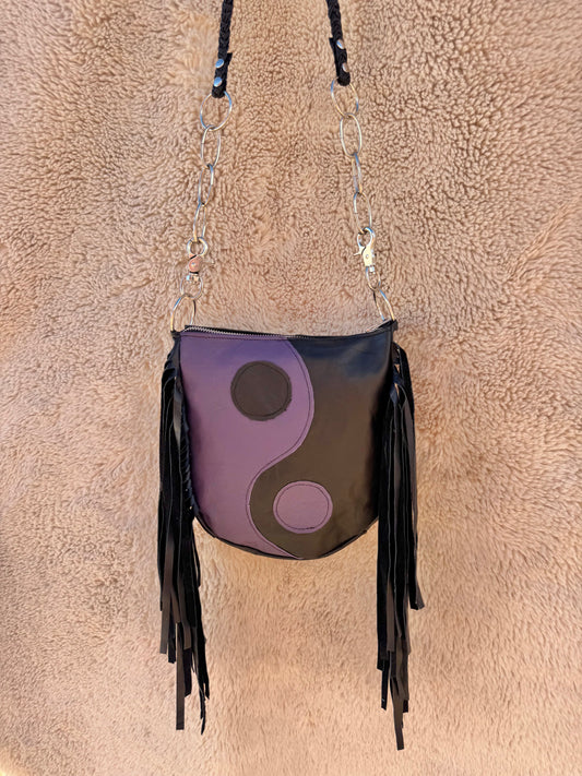 Purple Yin Yang Rider Handbag