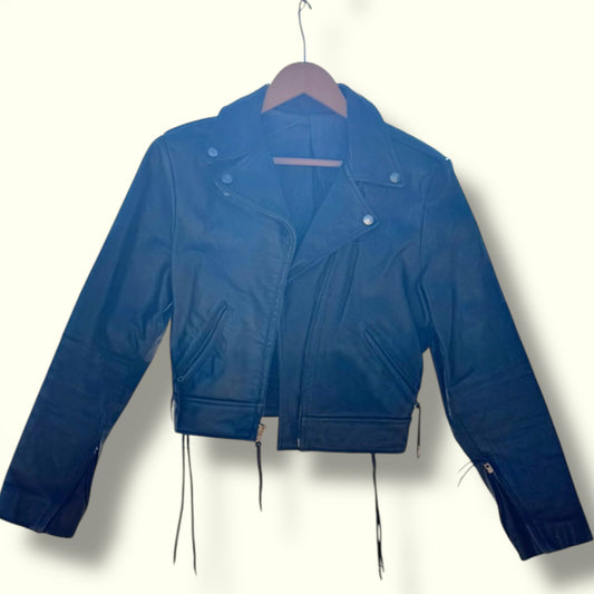 Women's Leather Biker Jacket