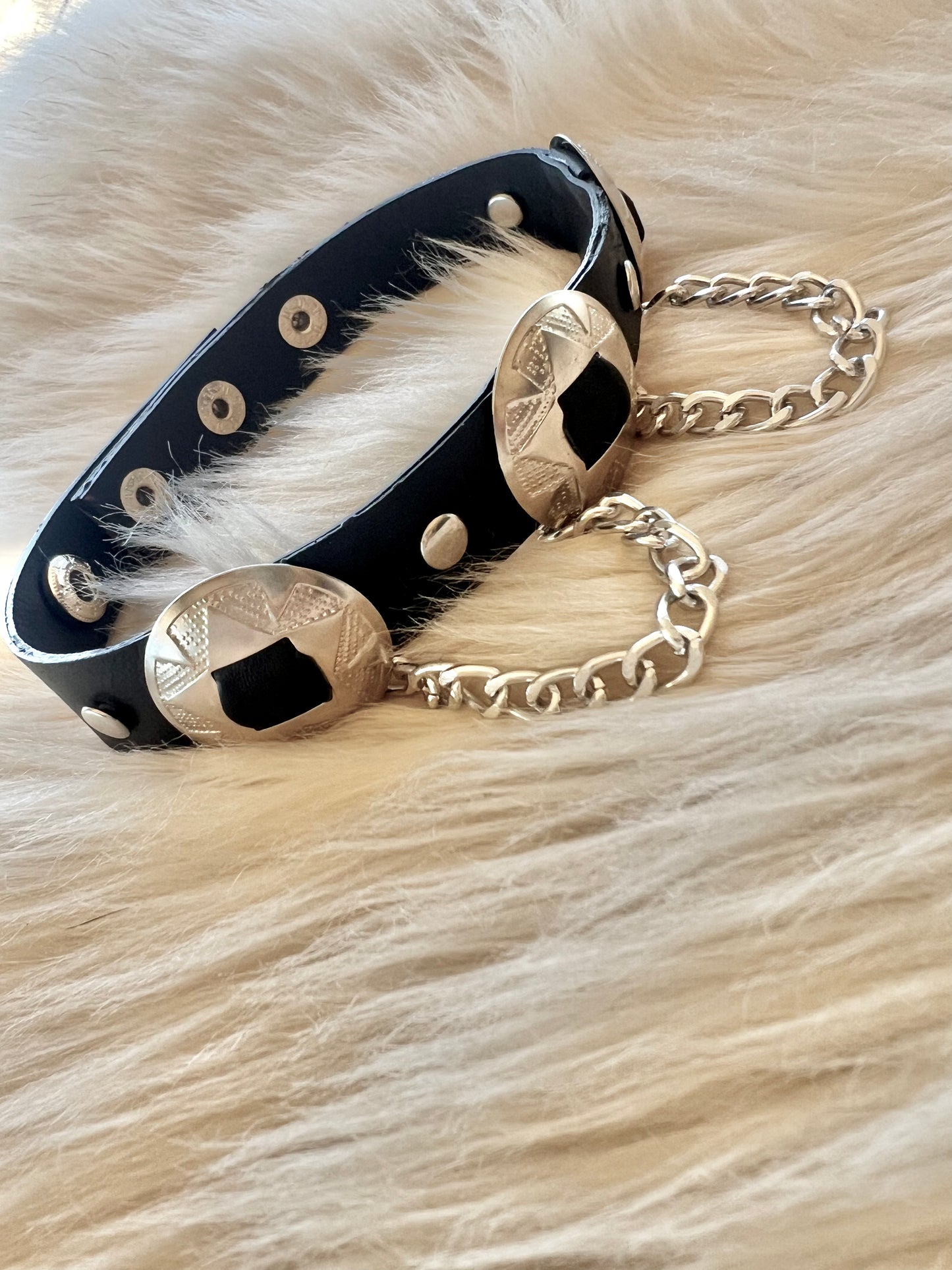 Triple Threat Concho Choker with Looped Chain