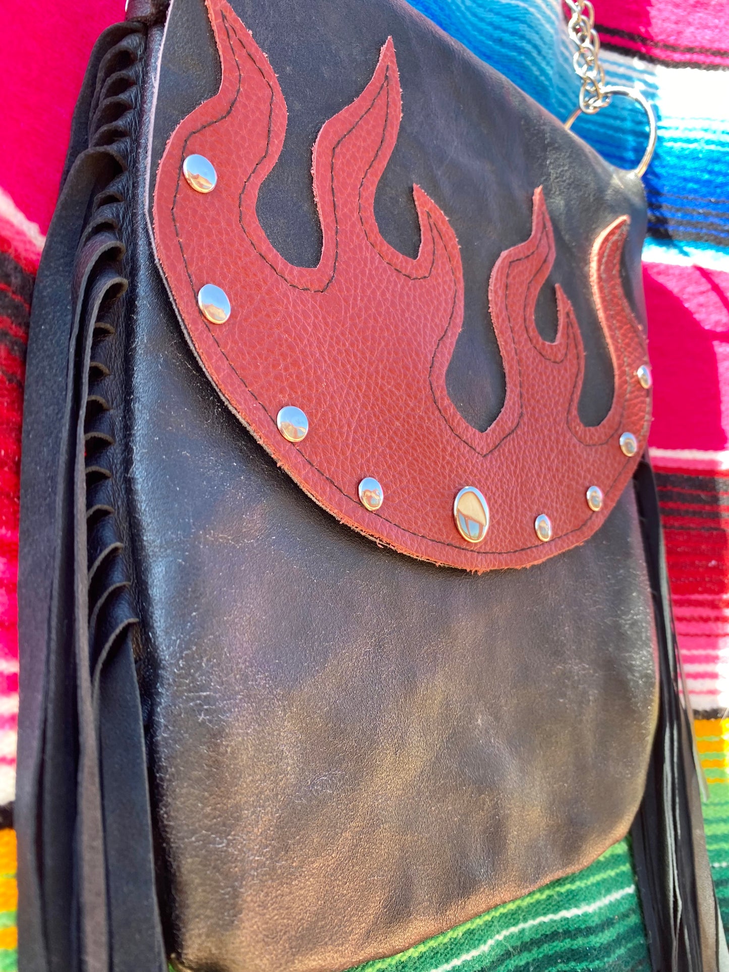 Biker Flames Handbag