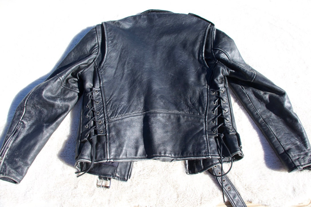 Vintage German Leather Moto Jacket