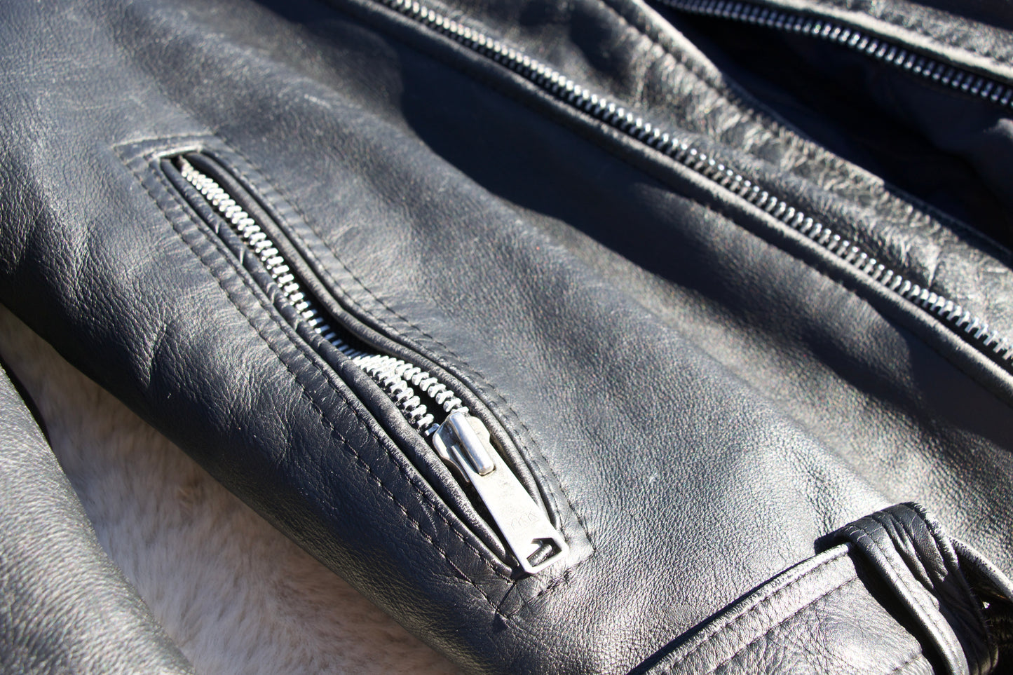 Vintage German Leather Moto Jacket