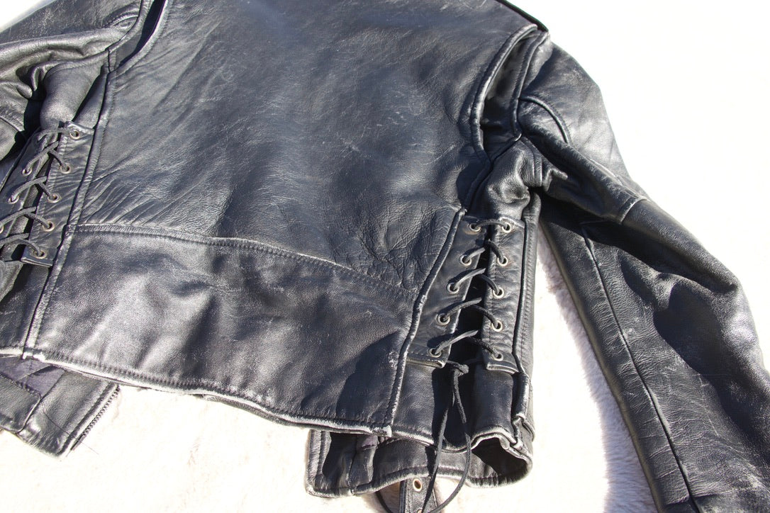 Vintage German Leather Moto Jacket