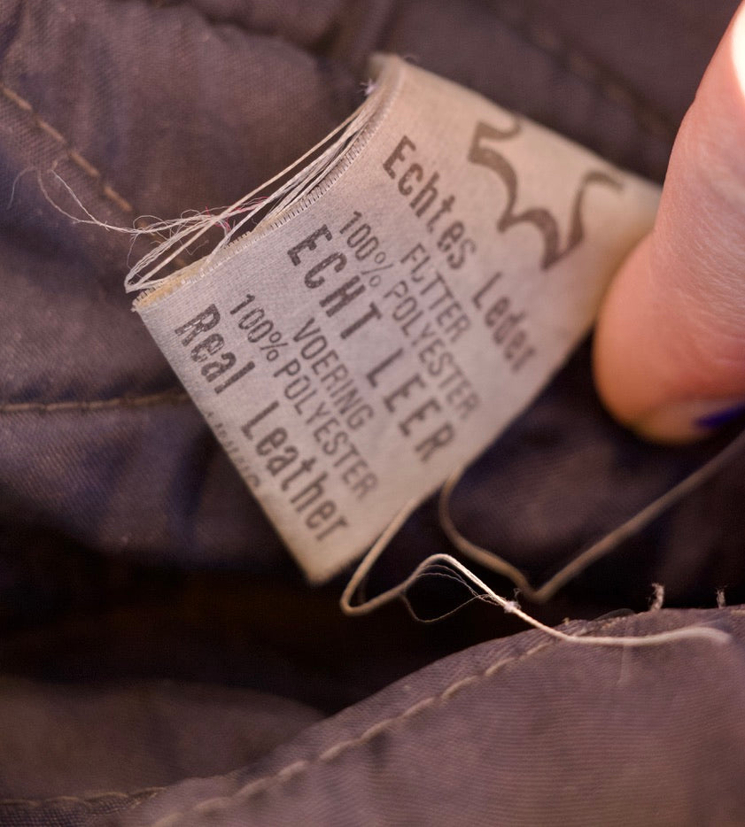 Vintage German Leather Moto Jacket