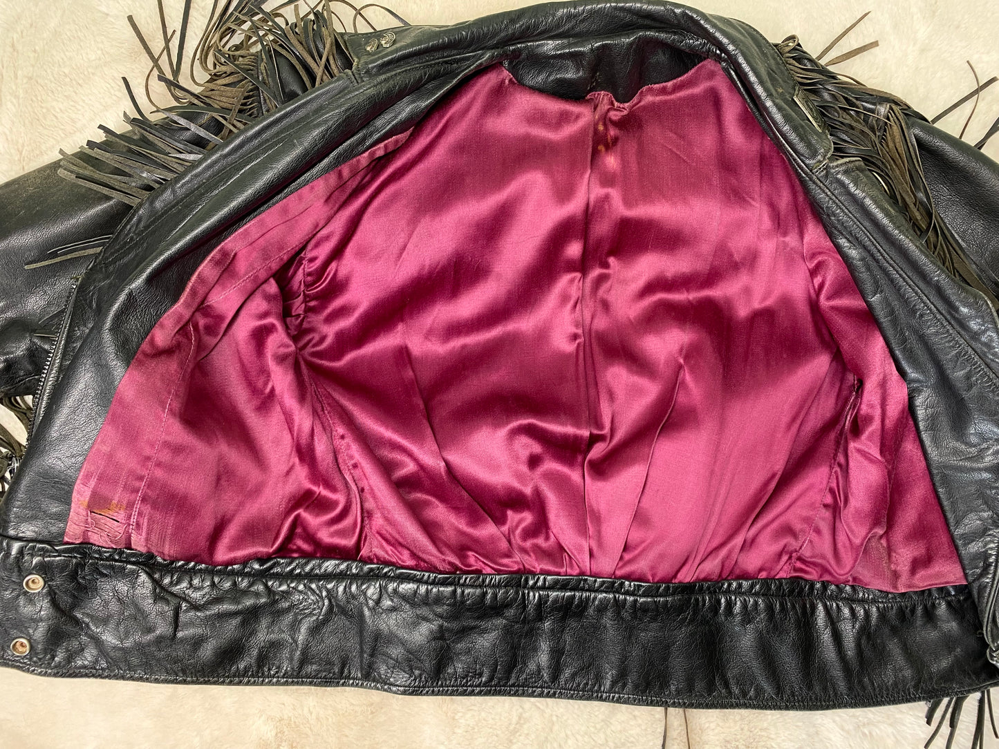1970's Biker Jacket w/ fringe & conchos