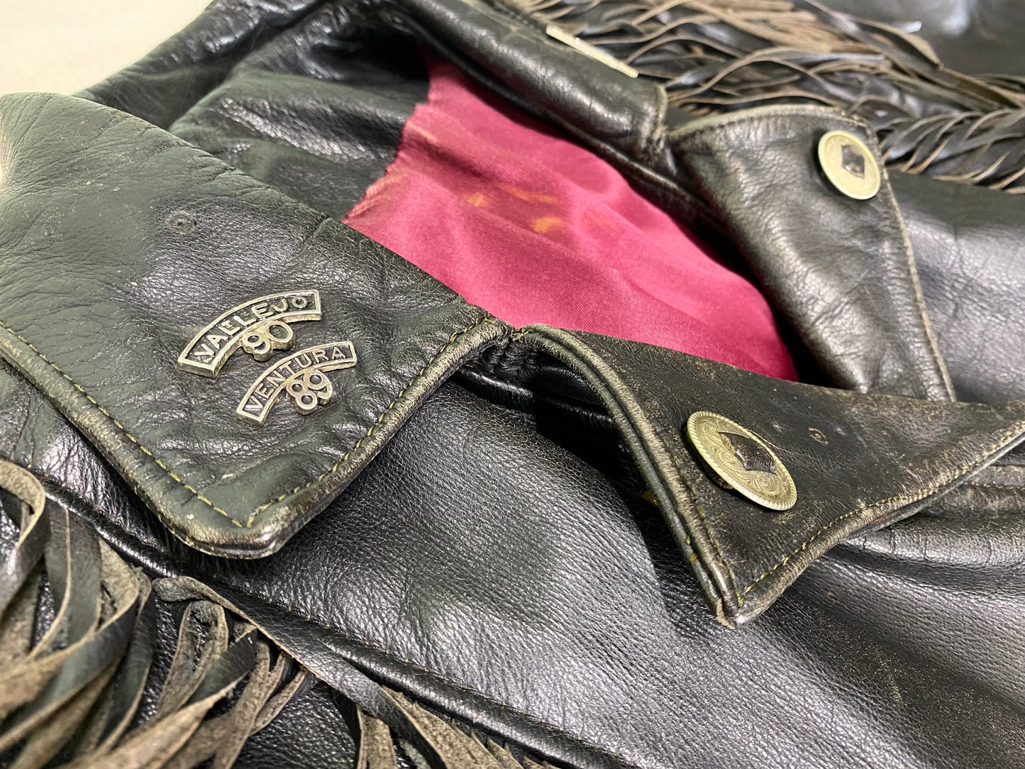 1970's Biker Jacket w/ fringe & conchos