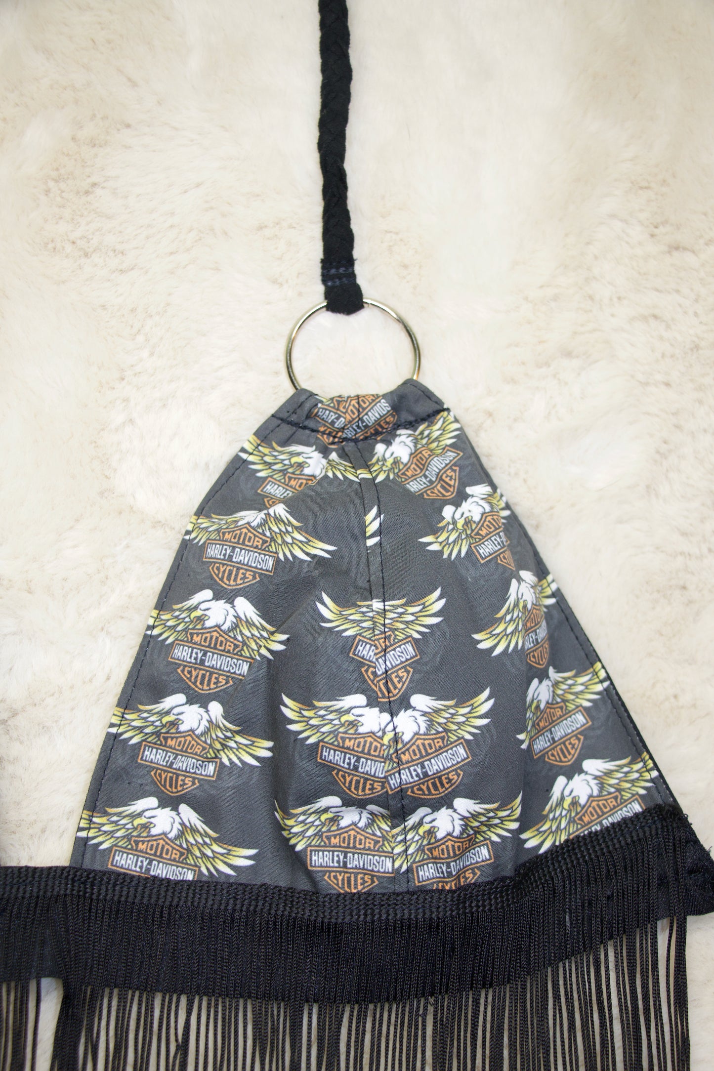 Fringe Halter Top w/ Harley Print