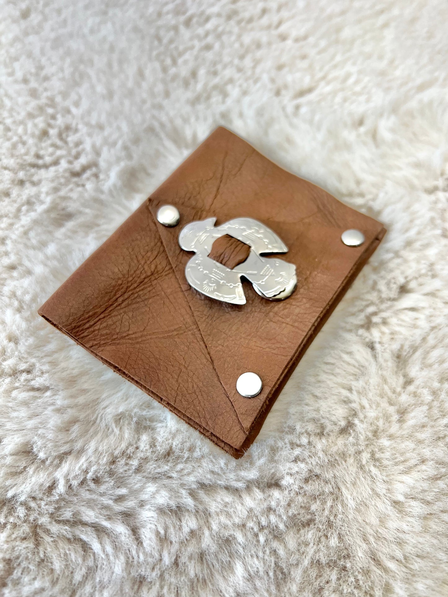 Lucky Leather Thunderbird Wallet in Brown