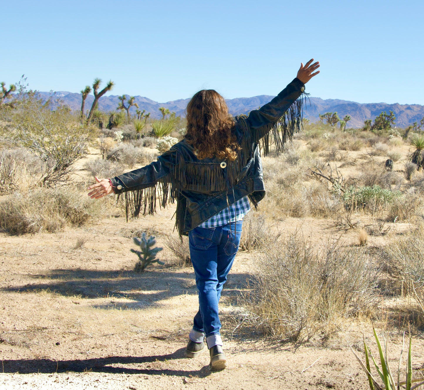1970's Biker Jacket w/ fringe & conchos