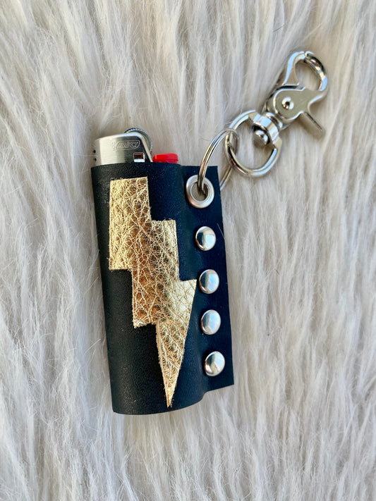 Electric Gold Lighter Case w/ No Chain