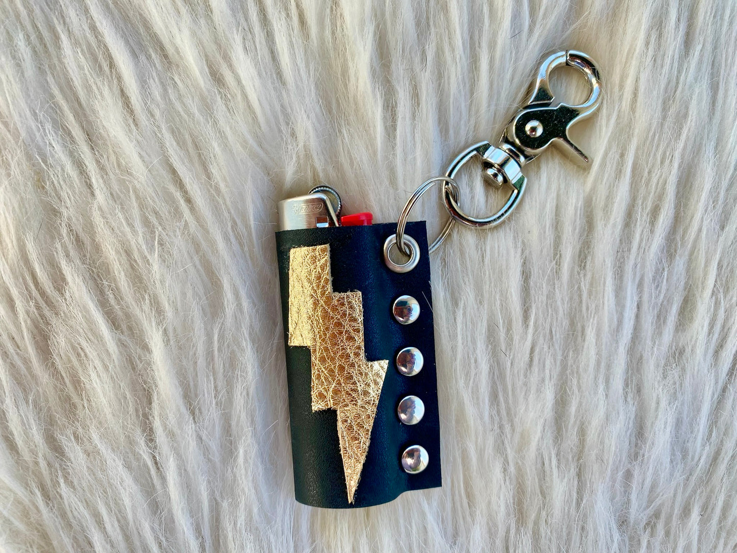 Electric Gold Lighter Case w/ No Chain