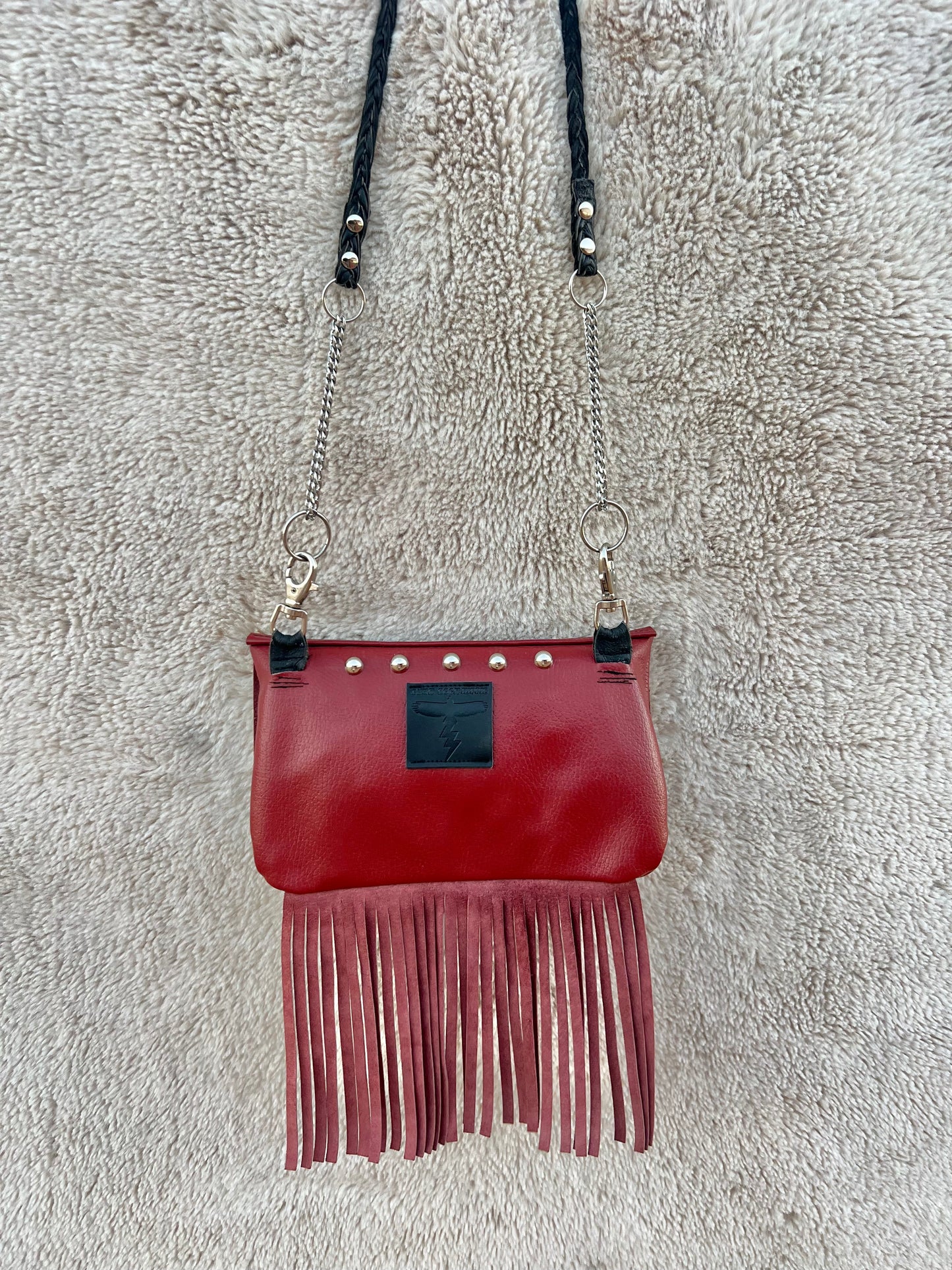 Italian Leather Lightning Bolt Purse + Belt Bag