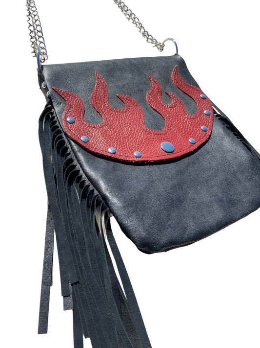 Biker Flames Handbag