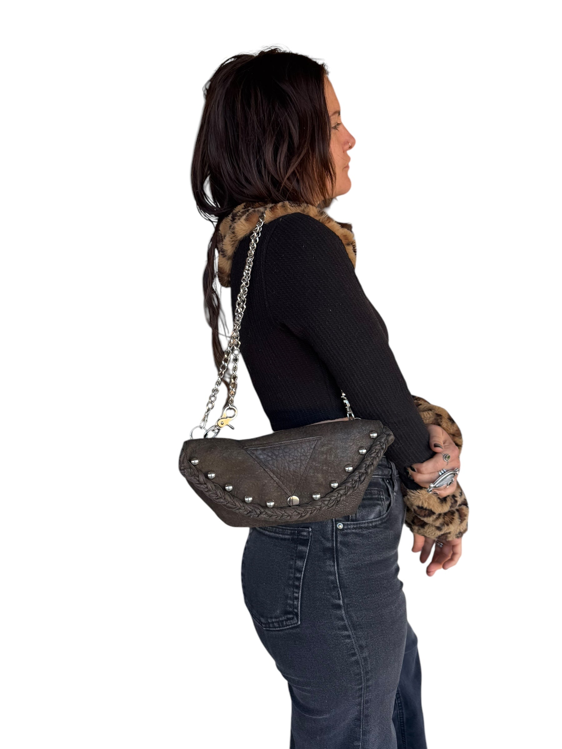 Studded Chain Belt Bag – Punk Rock Hippie - Main Image