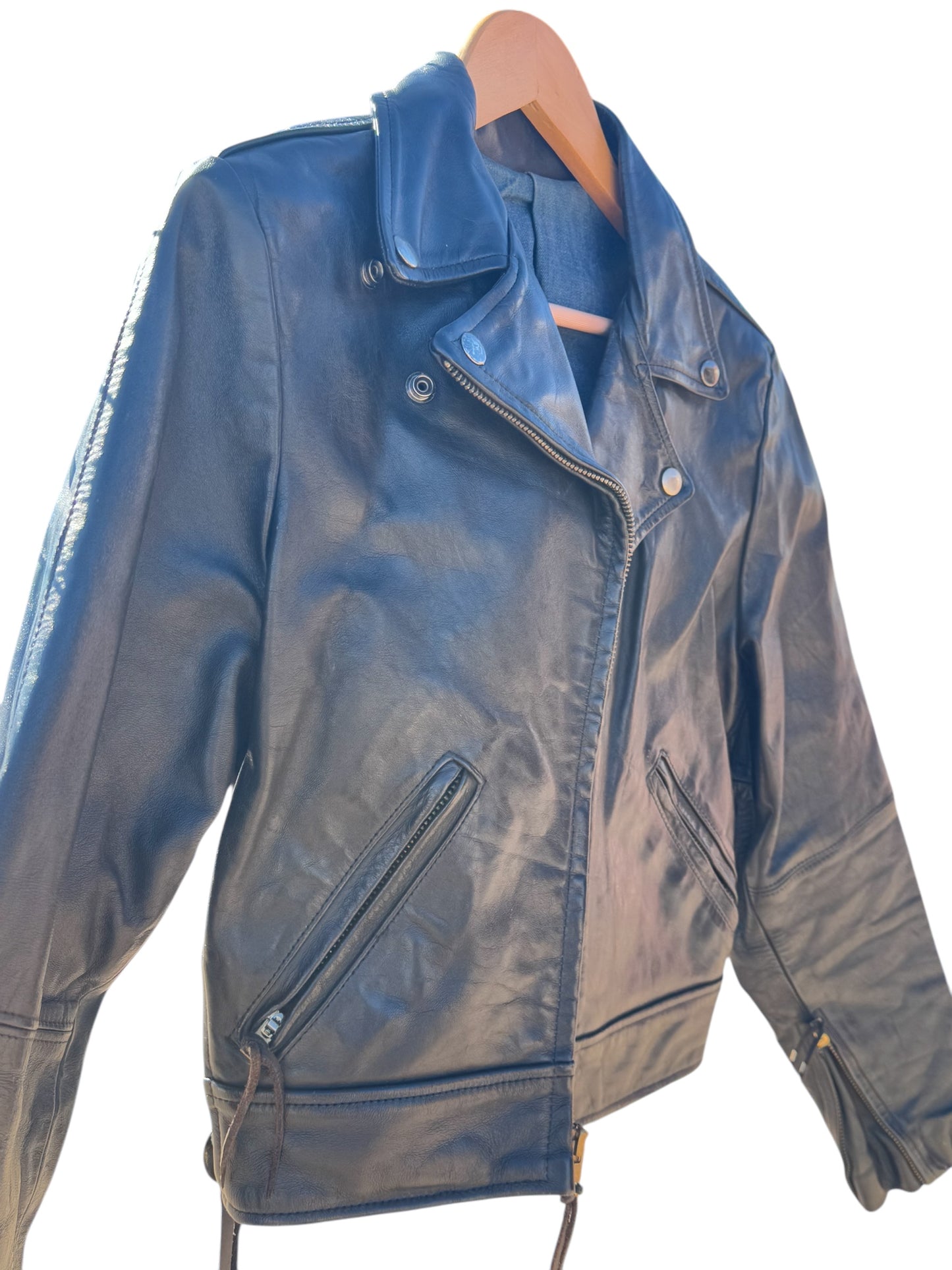 Women's Leather Biker Jacket