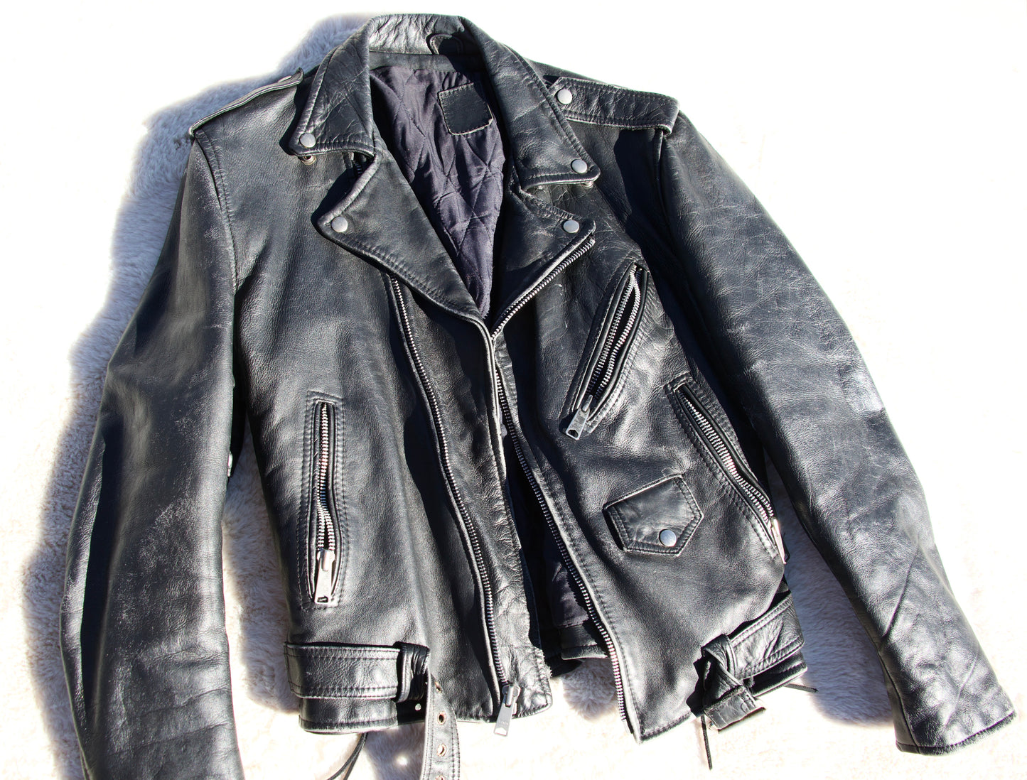 Vintage German Leather Moto Jacket