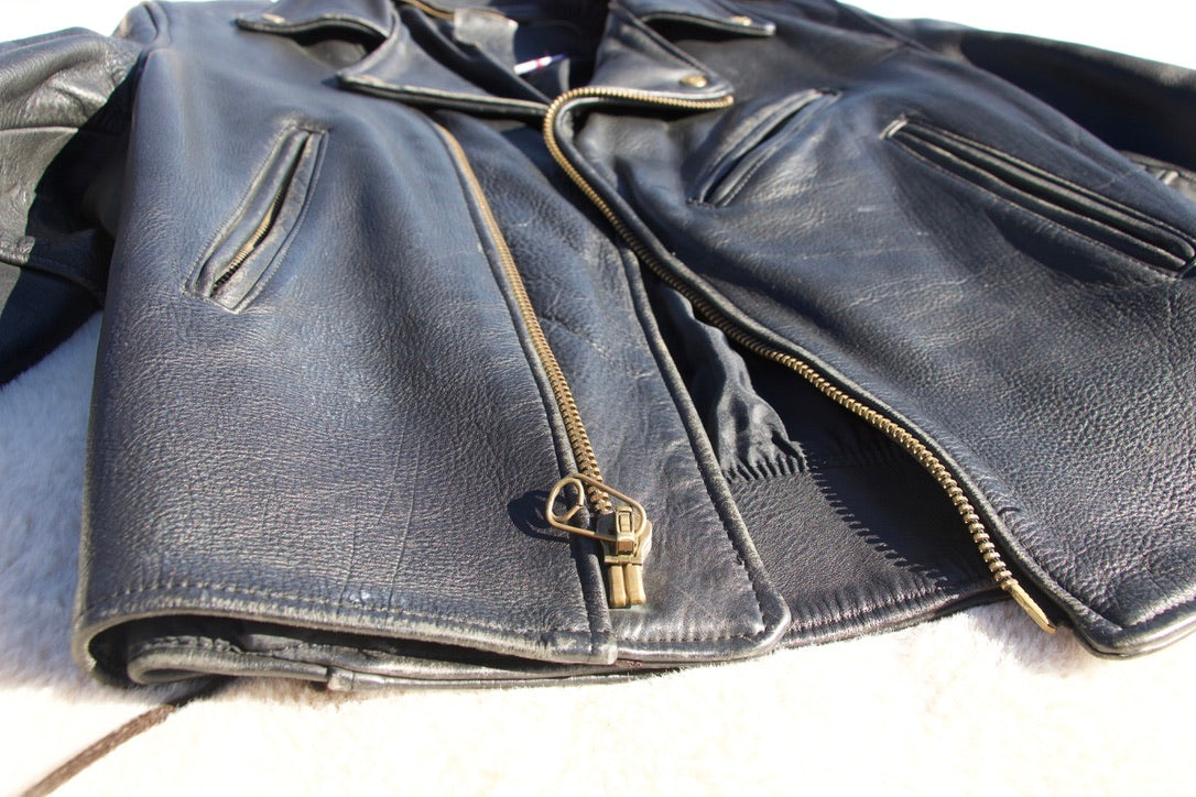 Vintage Leather Moto Jacket (Branded Garments)