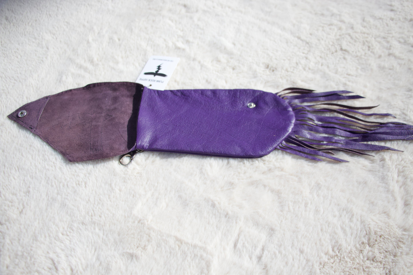 Purple Leather Pixie-Pouch (Belt Bag)