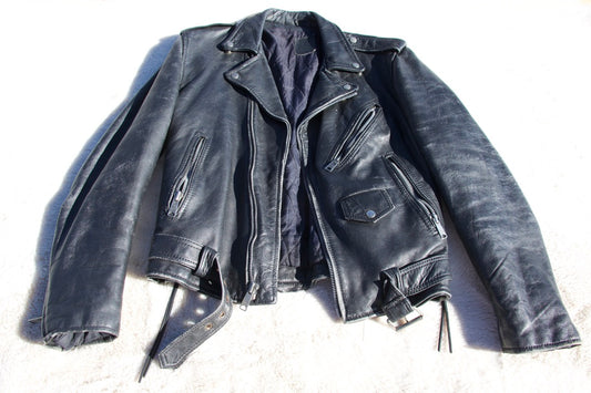 Vintage German Leather Moto Jacket