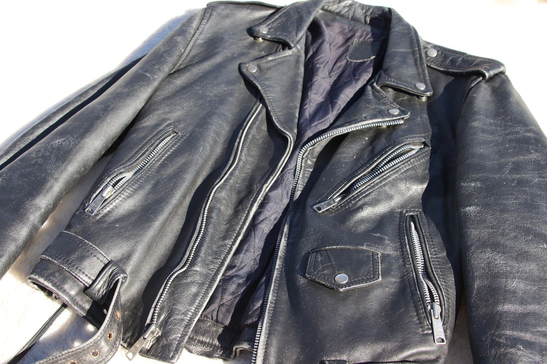 Vintage German Leather Moto Jacket