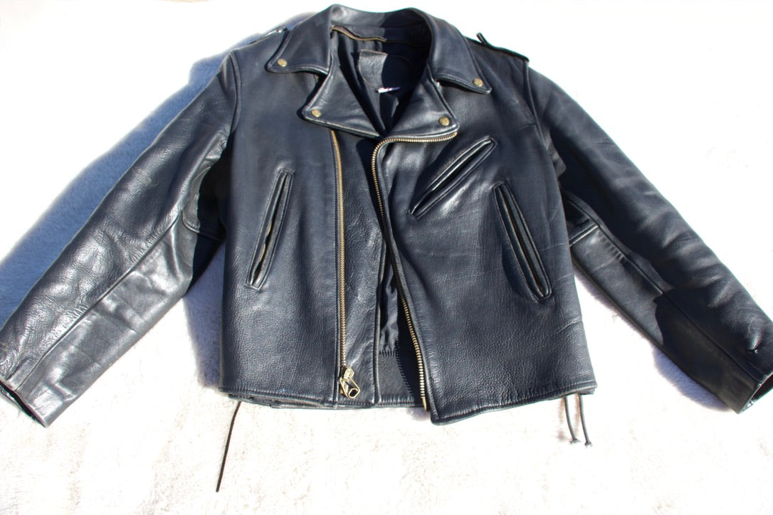Vintage Leather Moto Jacket (Branded Garments)