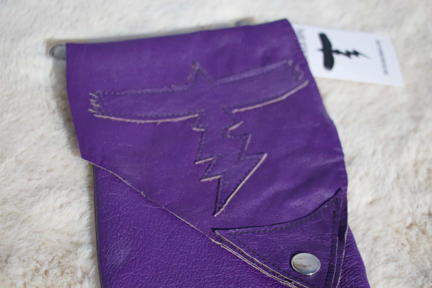 Purple Leather Pixie-Pouch (Belt Bag)