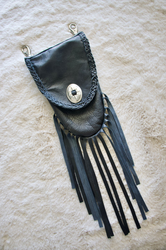 Leather Fringe Pouch