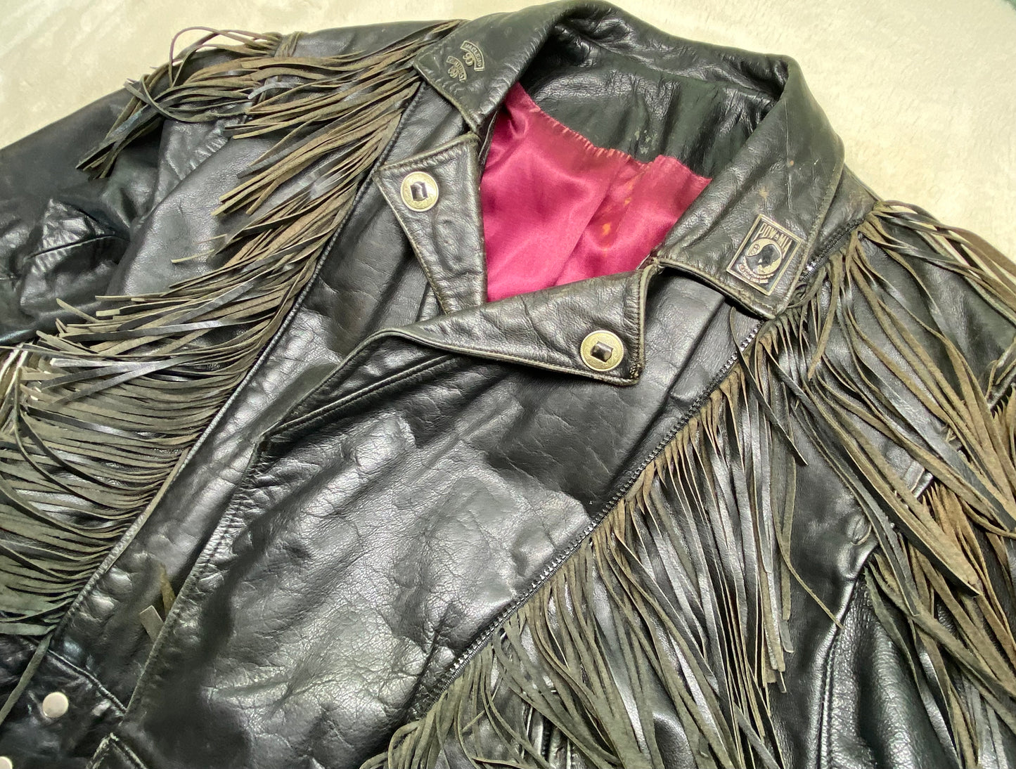 1970's Biker Jacket w/ fringe & conchos