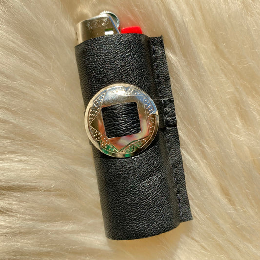 Leather Concho Lighter Case